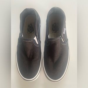 Black Slip On Vans/Womens 6.5 Youth 4.5